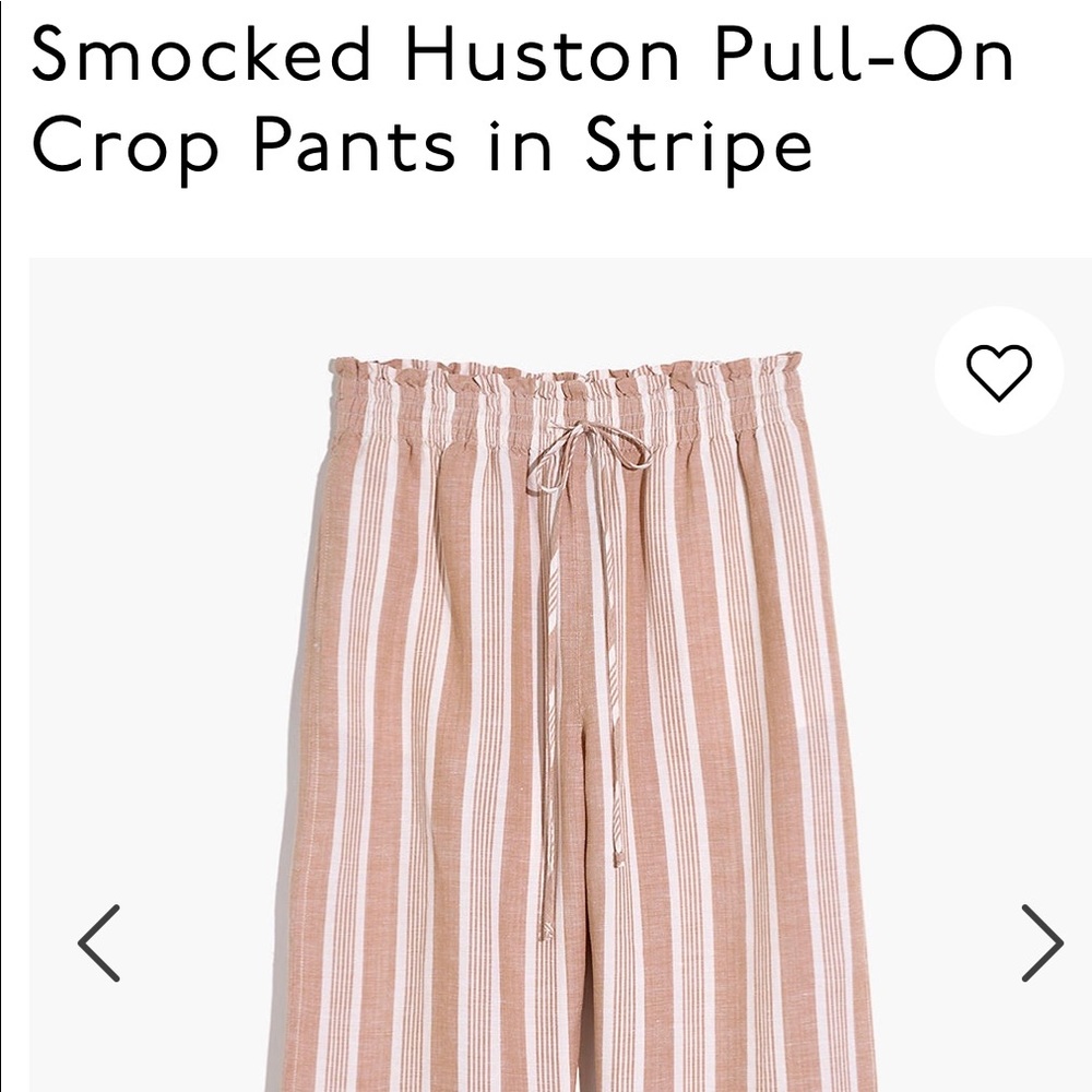 Madewell Smocked Huston Pull-On Pants XS